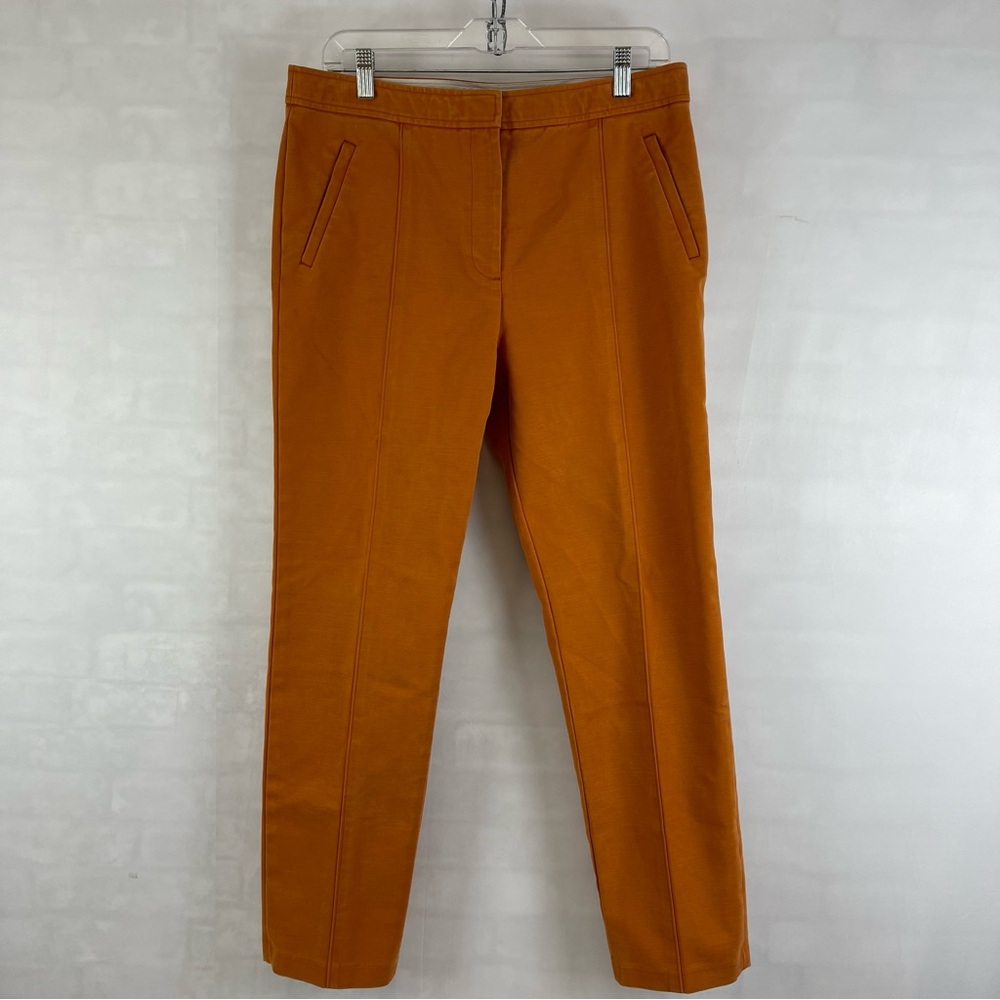 Tory Burch Orange Ankle Pants Women’s Size 12 Slim Fit Tapered‎ Leg - Picture 6 of 14